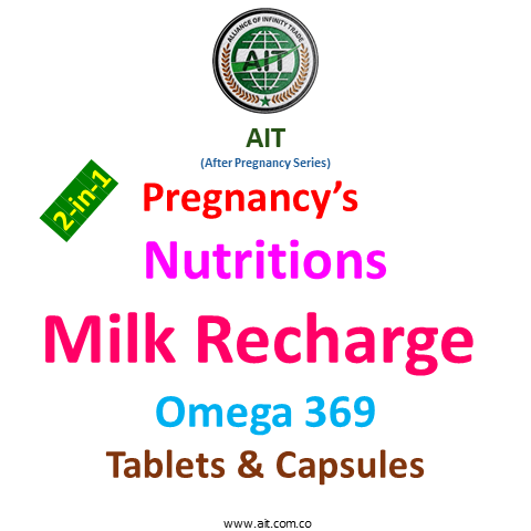 AIT Pregnancy’s Nutritions  Milk’s Recharge Omega 369 2-in-1  Tablets & Capsules	(After Pregnancy Series)